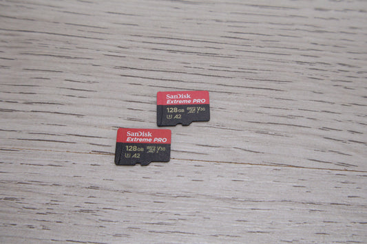 2 x Sandisk Extreme Pro 128GB Micro SD Card